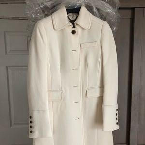 JCrew Lady Day Coat: Off-white Size 0